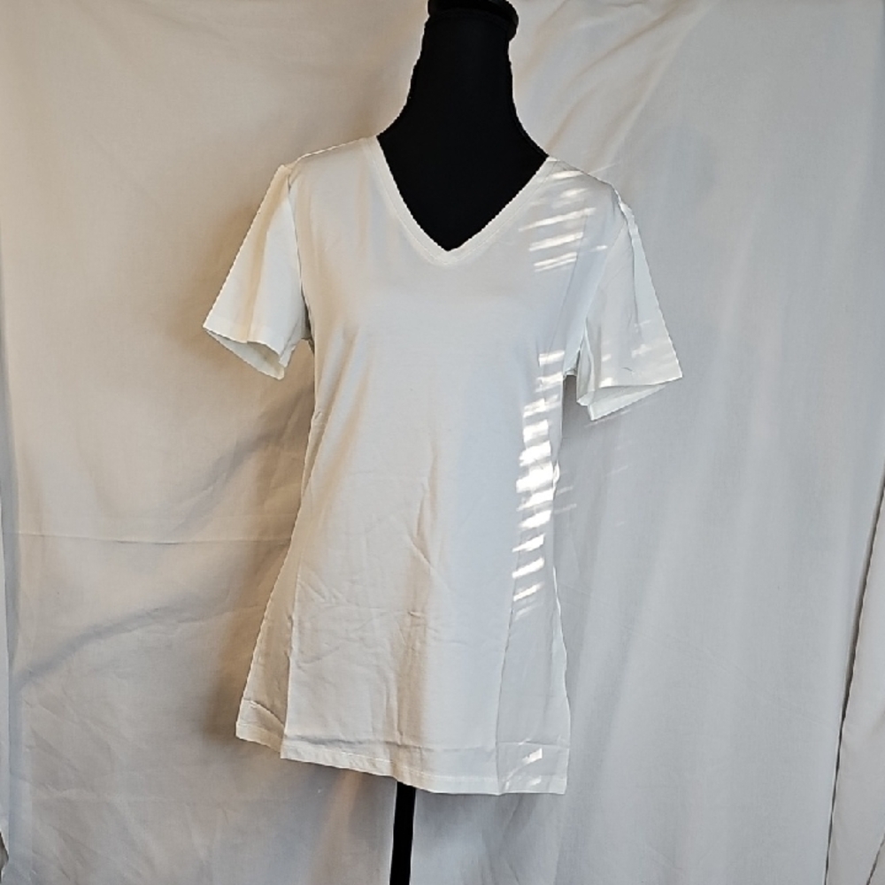 2 for $20 White V-Neck Women's T Modal Cotton & Elastane for a Soft Lasting Feel